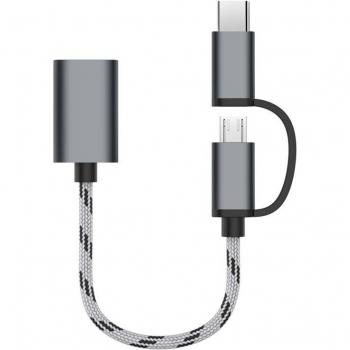OTG Adapter Kabel 2 in 1 Micro USB/Typ-C zu USB 3.0 Konverter
