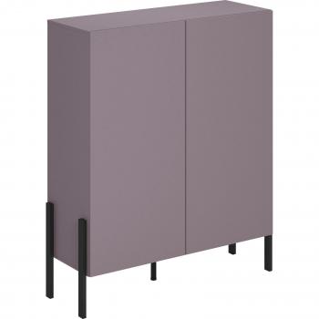 Highboard Jukon 110 cm – Pflaumen‑Lila, push‑to‑open-Funktion