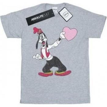 T-shirt nera per ragazza Disney Goofy Love Heart