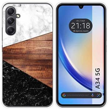 Funda Silicona Samsung Galaxy A34 5G Dibujo Mármol 11 Personalizada