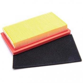 VHBW - Set di Filtri dell'Aria Arancione, Nero compatibile con Tosaerba Honda 1P61 FE, 1P61 FH, 1P61 QH, 1P65 FH, 1P65 FHA, 1P65 MH, 1P70 FH, 1P70