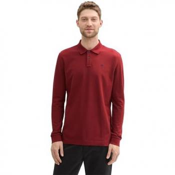 T-shirt Tom Tailor Manches Longues Rouge