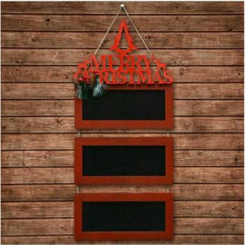 Tablero Navideño de Madera con Letras Merry Christmas 57 cm, 3 tonos