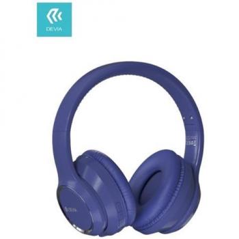 Devia - Cuffia wireless V2 EM039 bluetooth V. 5.2 ricaricabile Blu