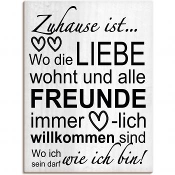 Artland Alubild »Wo die Liebe wohnt«