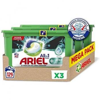 Ariel Detergente en Cápsulas, 129 Lavados (3 x 43)