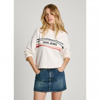 Edeline Sudadera de Mujer en Blanco Roto – Pepe Jeans