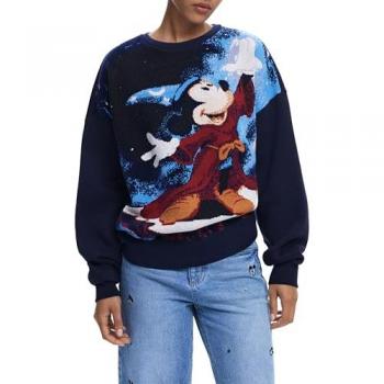 Mickey Fantasy Felpa Donna Desigual Blu