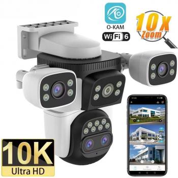4-Lens 10X Optics 6K Dual Waterproof Security Cam