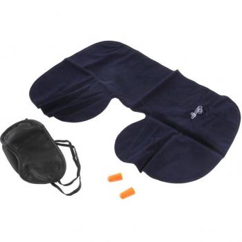 Set de Voyage avec Oreiller U, Masque et Bouchons