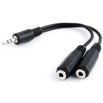 Adaptador 3GO CA107 Jack 3.5 Macho a 2x Jack 3.5 Hembra