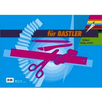 Bastelmappe Buntpapier A3, 18 Blatt sortiert