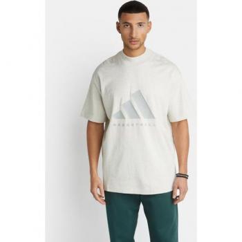 Adidas Playera Adidas Basketball 001_ Crema Blanco Mel. - Unisex
