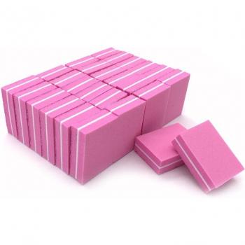 Bloque pulidor de uñas pequeño desechable, doble cara, 50 unids/lote