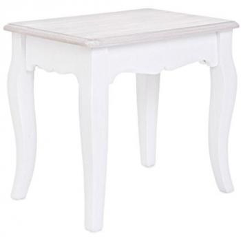 Bizzotto Hocker Charlene, MDF, 38 cm, weiß