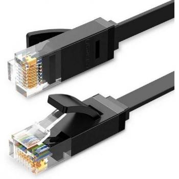 3m Flaches LAN‑Kabel Cat 6 – 1 m UTP, 1000 Mb/s, Schwarz