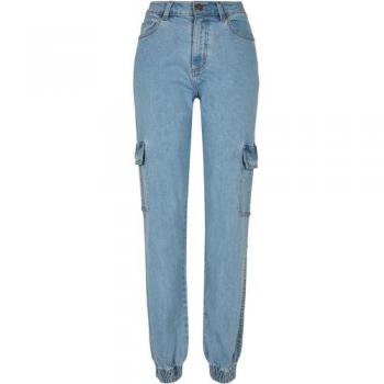 Cargo Jeans Donna Blu Pastello Urban Classic