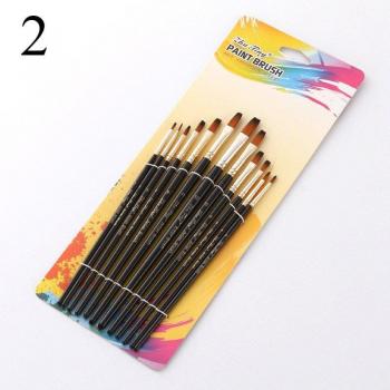 12 Pcs Art Supplies Nylon Hair Brush Set