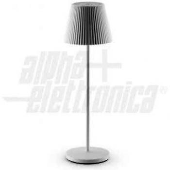 Lampada a batteria Piro grigia con intensità luminosa regolabile