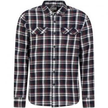 Camicia a maniche lunghe in flanella per uomo Trace - Verde Khaki - Cotone - Taglia XS