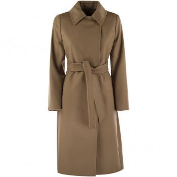Max Mara Belted Coat Female Brown Size 2XS Camel Coats Bcollag