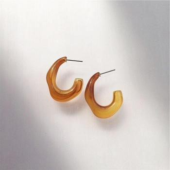 Aretes de Resina Acrílica Multicolor para Mujer - Pendientes Irregulares Azul y Blanco con Diseño de Leopardo