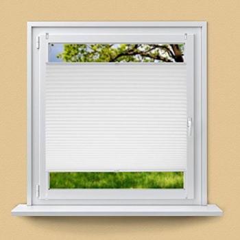 Ecd Germany Tenda Plissettata 45 x 100 cm Bianco Klemmfix EasyFix Senza Foratura Protezione dal Sole e della Privacy Finestre e Porte