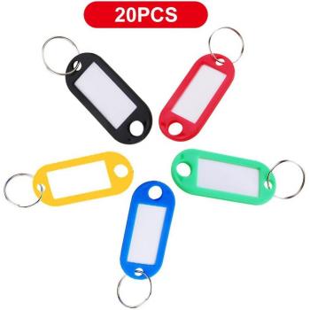 Clear Window Luggage ID Tags with Key Ring