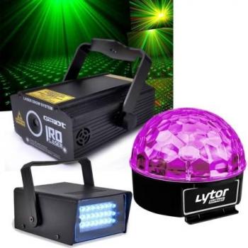 Pack Fiesta SixMagic + LED Strobe + Laser Rouge/Vert
