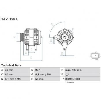 Generator für Renault Nissan 0 986 084 070