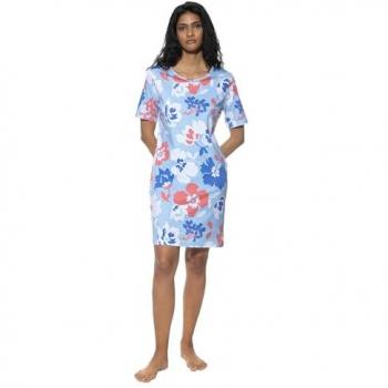Mey Damen‑Nachthemd „Springrose“ – organisches Baumwoll‑Pyjamastück in blauer Farbgebung (1 Teil, S. 38)