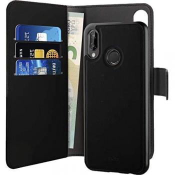 PURO Custodia a Portafoglio Magnetica Nera per Huawei P20 Lite