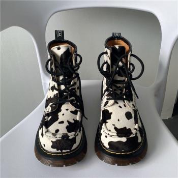 Comfortable Black Leather Moto Boots for Women – Dual Zippers, Lace‑Up