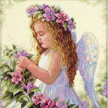 Passion Flower Angel 11x11 Cross Stitches – 14 Pieces