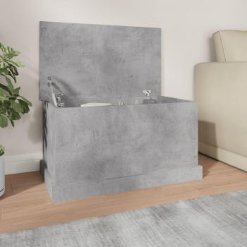 Bóveda de almacenaje en madera contrachapada tono gris hormigón, dimensiones 70x40x38 cm