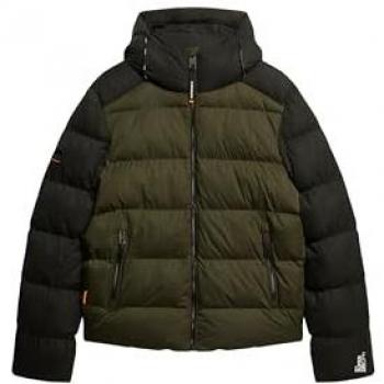 Chaqueta Acolchada Superdry para Hombre M5011903A Negro/Verde (L)