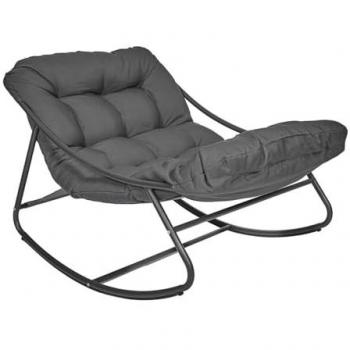 Fauteuil rocking métal Tenerife gris anthracite