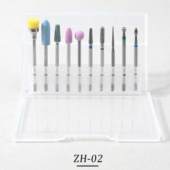 10Pcs Nail Cone Tip Ceramic Drill Bits for Manicure