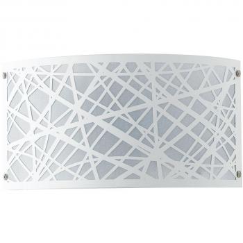 Gt luce I-BATIK / AP - Applique moderna bianca con decoro astratto 40 watt e14