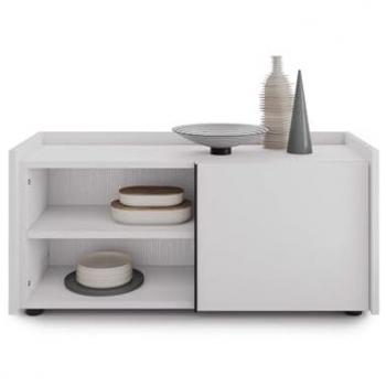 Mobile Basso Romina 93,6x36x44 cm, 1 Anta, Bianco Frassino