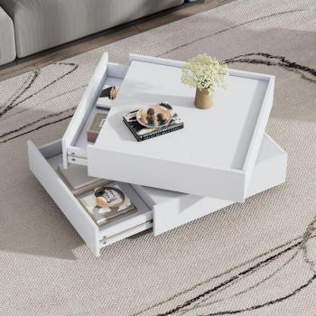 Mesa Cuadrada MODFU 60x60 cm con 2 Cajones