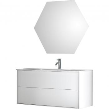 Conjunto de baño 3 piezas melamina blanca
