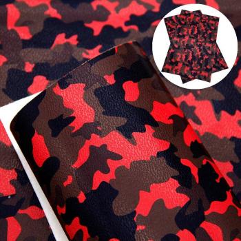 20cm x 34cm Camo Bump Faux Leather Sheets for Handmade Crafts