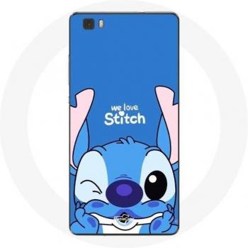 Stitch Design Case for Huawei P8 in Cute Blue