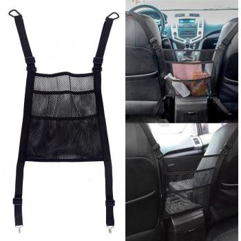 Klettsicheres Auto-Deckenlagergitter aus strapazierfähigem Gewebe, inkl. verschließbare Taschen