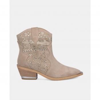 ALMA EN PENA V240181 Botines Cowboy Mujer Beige