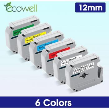 Ecowell 6x Brother P-Touch MK231 Compatible Label Tape