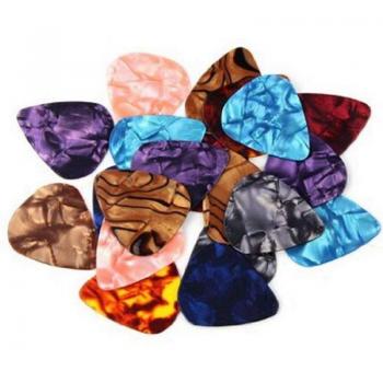 Stylish 0.46mm Celluloid Guitar Picks Plectrums for Guitar and Bass (200 Pack)