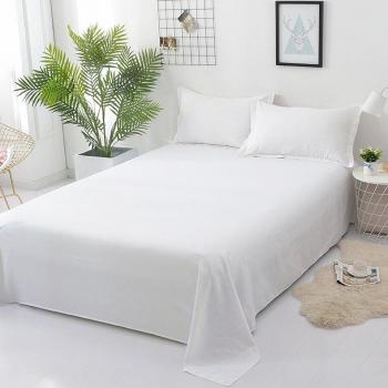 Sábana plana de algodón egipcio para cama individual
