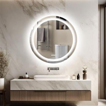 Espejo Inteligente Retroiluminado con Doble Luz LED 80x80cm
